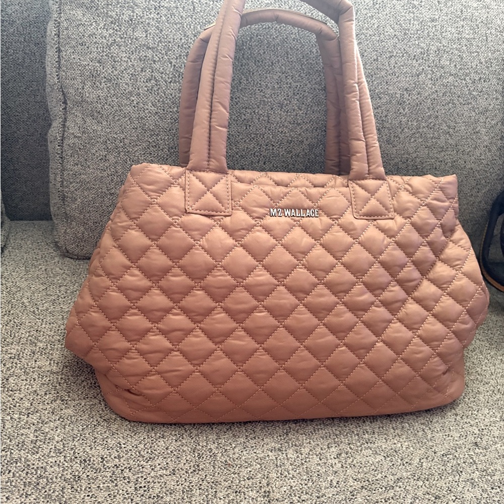 MZ Wallace Quilted Metro City Tote medium size in Dusty Rose
